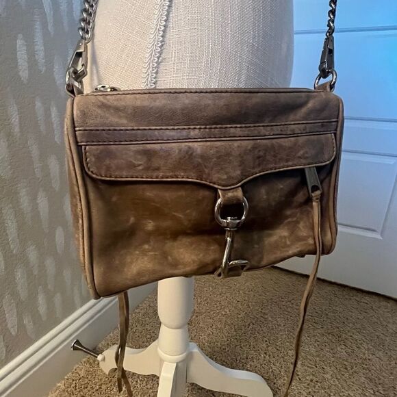 Distressed Leather Rebecca Minkoff Crossbody - Picture 1 of 7